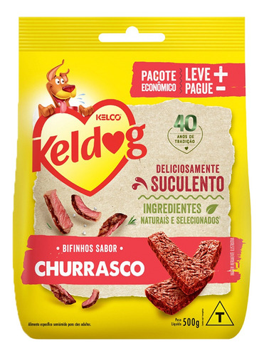 Bifinho Kelco Keldog Criadores Para Cães Churrasco 500g