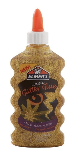 Adhesivo Glitter Glue Elmers Slime Superior Dorado Oro