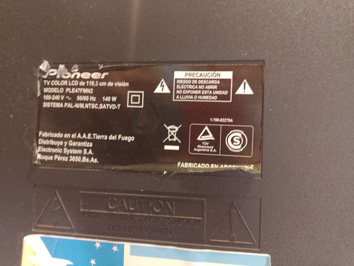 Televisor Pioneer Lcd 47 En Excelente Estado - Sin Envío (Usado)