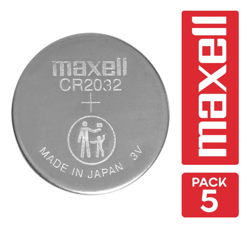 Pack 5 Pilas Cr2032 Maxell Lithium Japonesa 3v