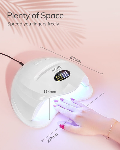 Cabine Estufa Unhas Gel Acrígel Led/uv Digital 48w Aevo
