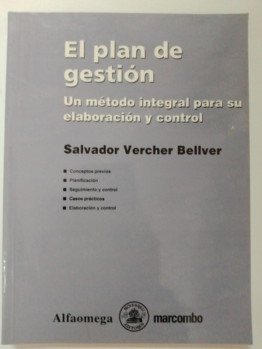 El Plan De Gestión Elaboración Y Control Salvador Vercher