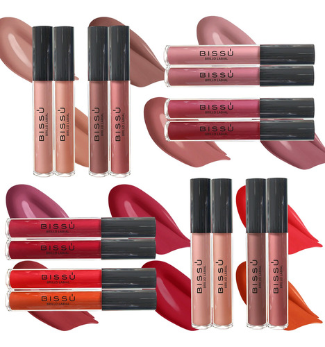 Brillo Labial Bissú Línea Labios Set 2 Tonos