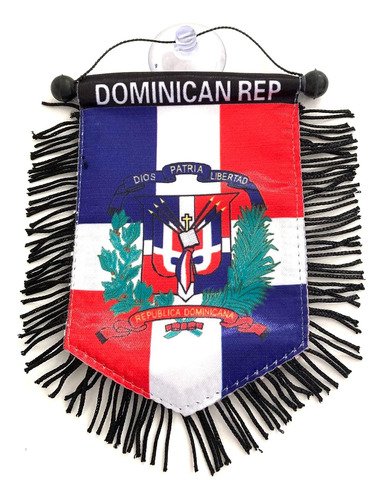 Bandera De La República Dominicana Para El Coche Pequeños Ac