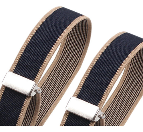 2 Soportes Ajustables Para Mangas De Camisa, Azul Beis