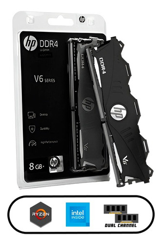 Memoria Hp V6 Series, 8gb, Ddr4, 3200 Mhz