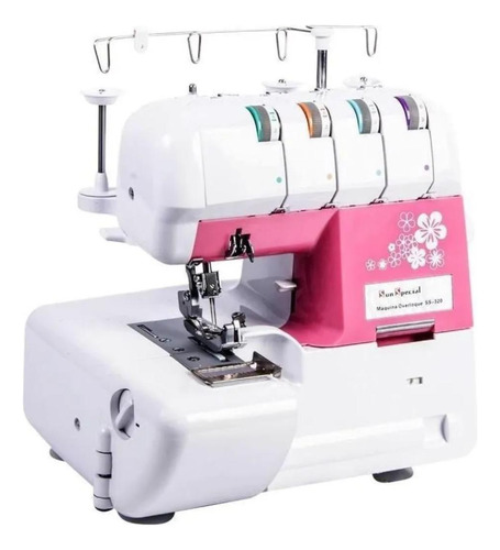 Maquina De Costura Overlock Sunspecial Rosa Ss-320 110v