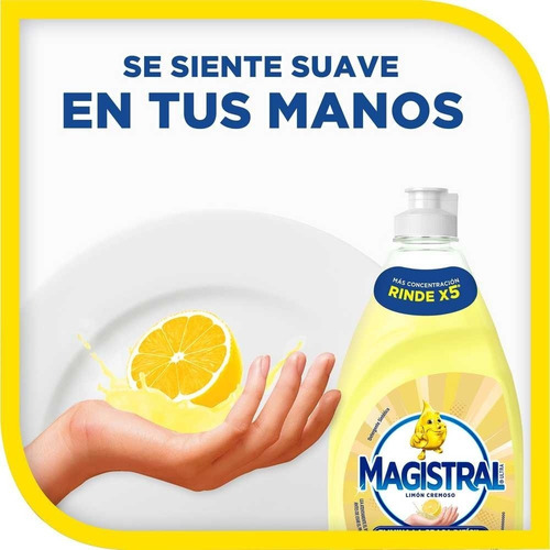 Detergente Magistral Ultra Limón Cremoso limón en botella 300 ml