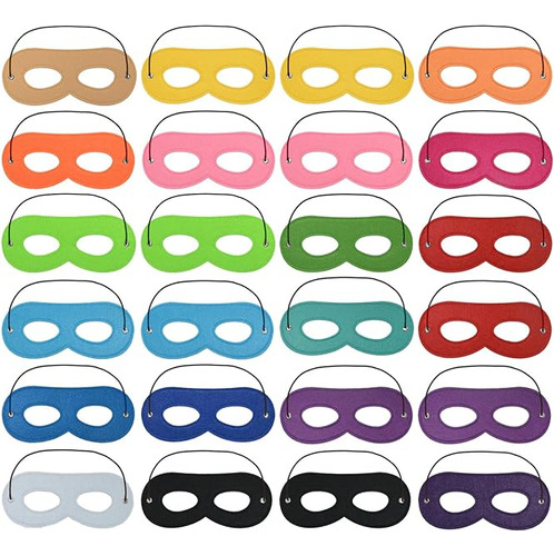 Paquete 24 Mascaras Superheroe Para Niños Mascaras Ojos Supe