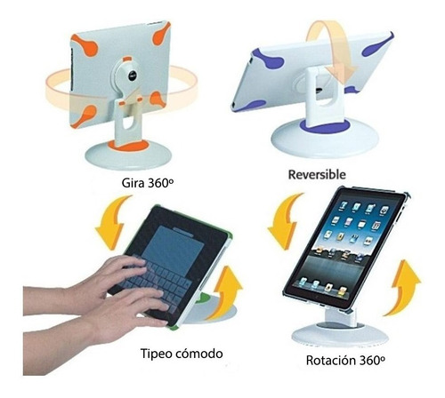 Soporte Tipo Carcasa iPad Spin Station Aidata Gira 360