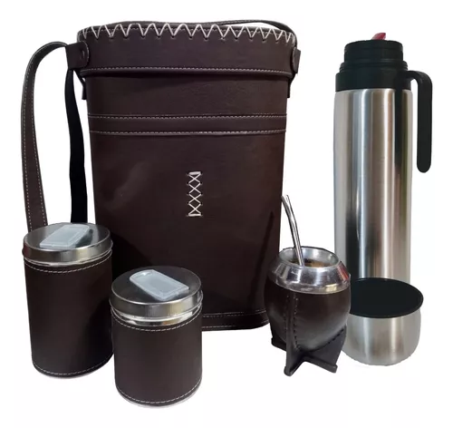 Kit Matero Completo Bolso Termo Mate Yerbera Azucarera