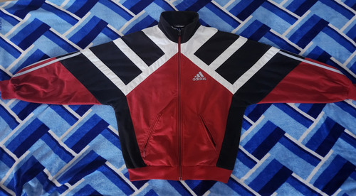 Campera Vintage Adidas 90s Talle S-m (tela Tipo Gamusa)