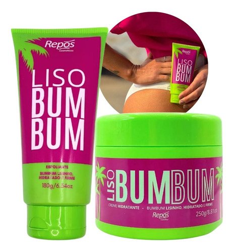 Liso Bumbum Esfoliante E Hidratante Sem Celulite E Estrias