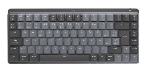 Imagen 1 de 3 de Teclado bluetooth Logitech Master Series MX Mechanical Mini QWERTY español España color grafito con luz blanca
