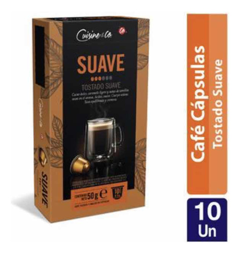 50 Cápsulas Café Suave Cusine & Co