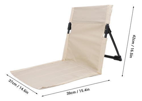 Silla De Playa Con Respaldo Ajustable, Plegable Y Portátil