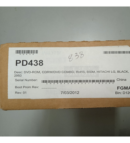Dell Pd438 8x/24x Dvd/cd-rw Ide Int (black)