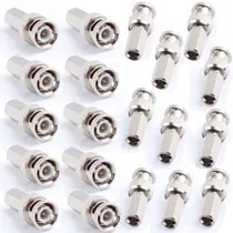 Comprar 20pcs Giro Cable Bnc Macho Rg59 Conector Adaptador Para Cáma