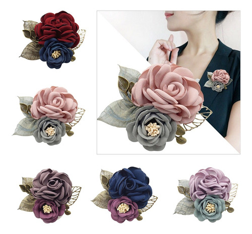 Broche De Flores De Rosas Artificiales