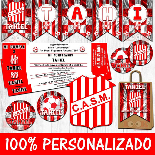 Kit Imprimible Atlético San Martín Tucumán Personalizado 