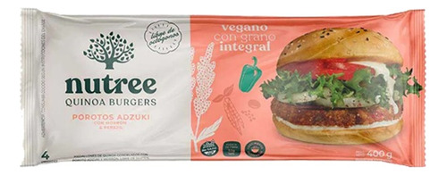 Hamburguesa De Quinoa Nutree Sabor Poroto Adzuki 400g