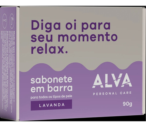 Sabonete Em Barra 90g Lavanda Vegano 100% Natural Alva