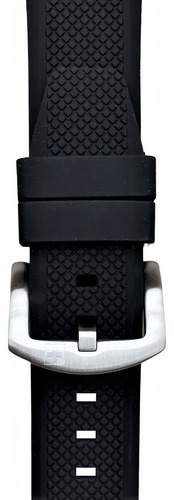 Reloj Swiss Alpine Military By Grovana Typhoon 7005.1836sam Malla Negro Bisel Plateado Fondo Bordó