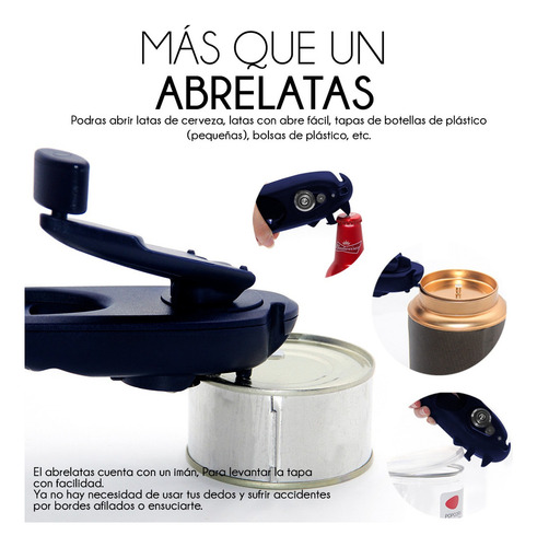 Abrelatas Manual Universal De Cocina Destapador Botellas Bar
