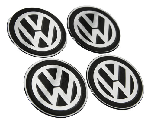 Adesivo Emblema Roda Resinado Volkswagen 65mm Cl24