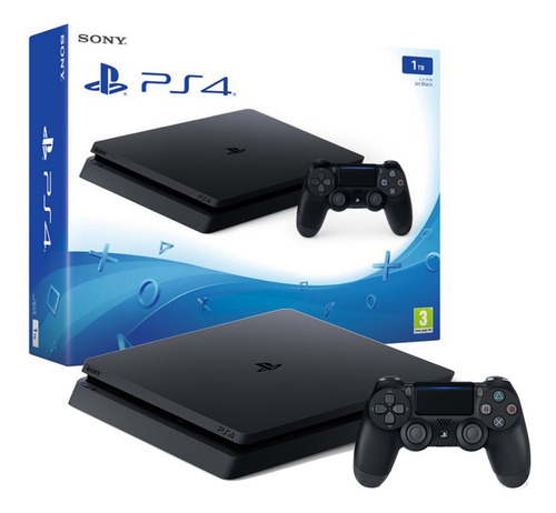 Ps4 Consola Play Station 4 Slim - Negro - 1 Tb