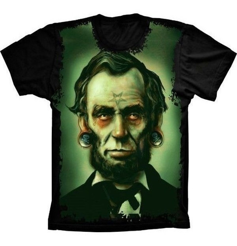 Camiseta Estilosa 3d Fullprint  Abraham Lincoln