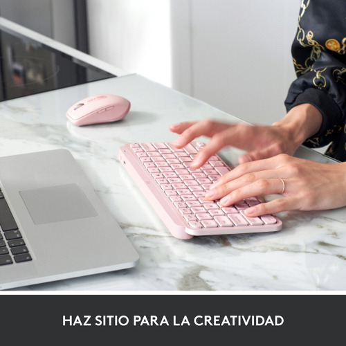 Kit Logitech Teclado Mx Keys Mini + Mx Anywhere 3s Rosado