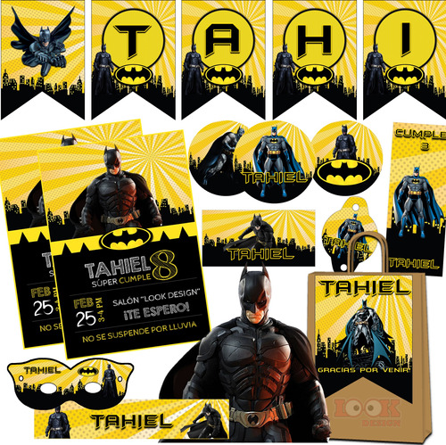 Kit Imprimible Candy Bar Batman Personalizado Pdf