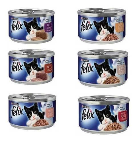 Purina Felix Comida P/gatos Lata 6 Pk