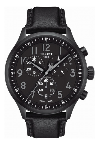 Reloj Tissot Chrono Xl Vintage Para Hombre De Cuero Negro