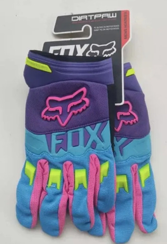 Guantes Fox Dirtpaw Drive Violeta Motocros Mx Enduro Violeta M
