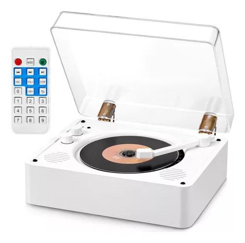 Reproductor Bluetooth De Discos Retro Cd Audio 2000mah