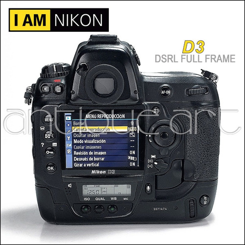 A64 Nikon Camera D3 Fx Full Frame Battery Charger Card Cf (Usado)