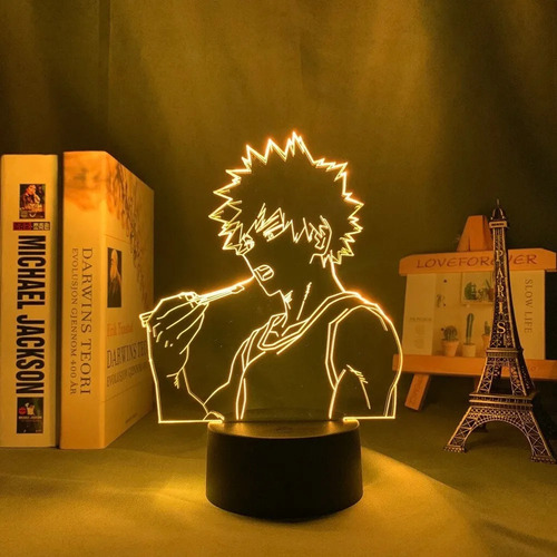 Lámpara De Noche Led B 3d Bakugo My Hero Academia For The