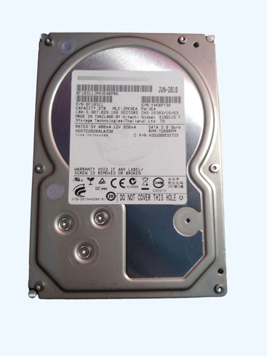 Disco Duro Hitachi  2  Tb   Para Pc 