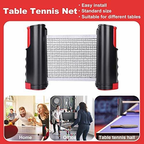 Juego Paleta Ping Pong Red Retractil Raqueta Tenis Mesa