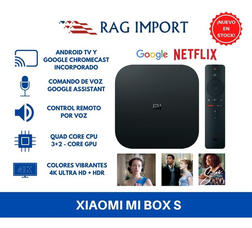 Xiaomi Mi Box S / 8gb Rom / 4k Hdr / Netflix / Chromecast!!