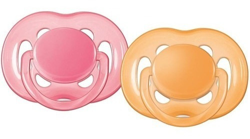 Chupetes Philips Avent Freeflow By Maternelle Color Rosa Con Naranja Período De Edad 6-18