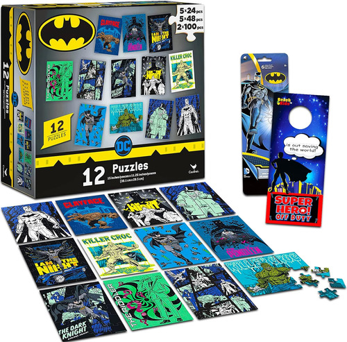 Batman Jigsaw Puzzle 12 Paquete De 12 Paquetes Para Niños, N