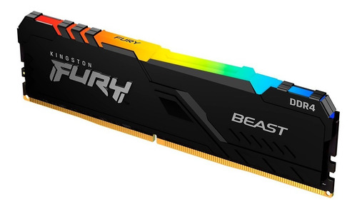 Imagem 5 de 6 de Memória Kingston Fury Beast 32gb Rgb 3600mhz Ddr4 Preto