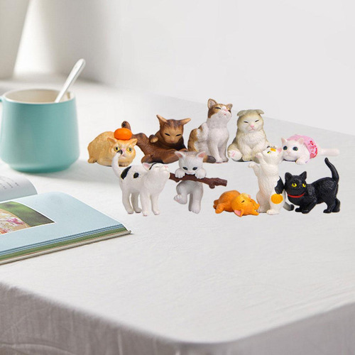 2 X 10 / Set Pvc Cat Figures Animal Figurines Cake Toppers