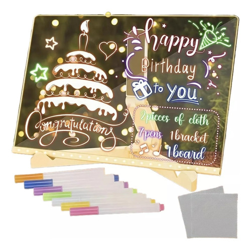 .s Tablero De Dibujo Fluorescente 3d Luminoso Para Niños