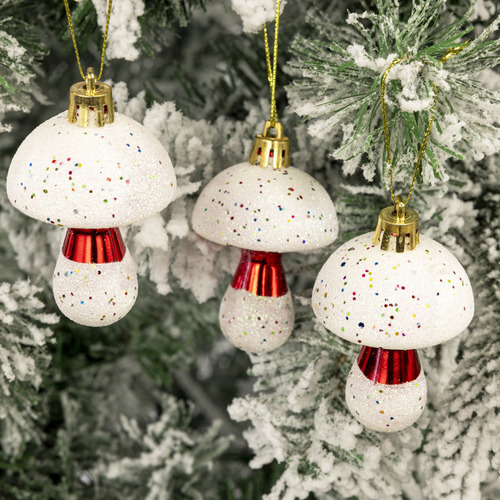 Adornos Navideños Con Forma De Hongos Irrompibles