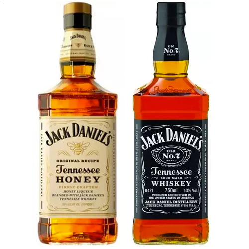 Whisky Jack Daniels Nro 7 + Jack Daniels Honey - 01almacen
