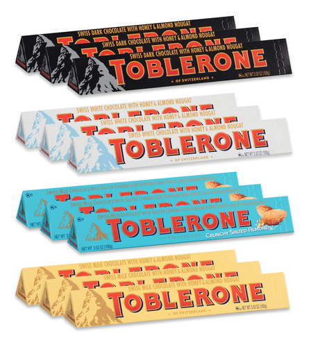 Toblerone Paquete Variado De Chocolate Suizo, Chocolate Con